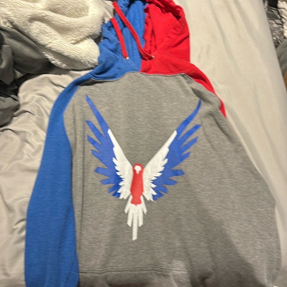 logan paul unisex blue and red maverick hoodie